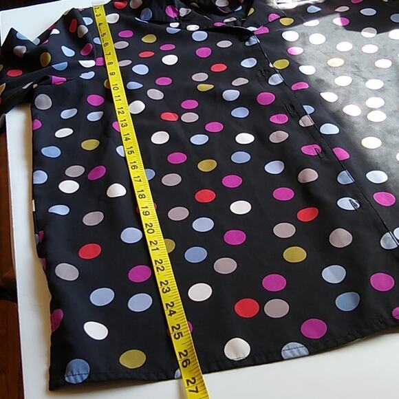 Vintage Alfred Dunner polka dot long sleeve shirt Size 14 - Picture 4 of 8